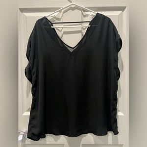 TORRID black dolmam sleeve chiffon blouse size0